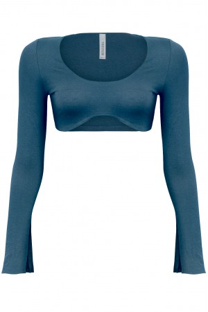 LONG BELL SLEEVE CROP TOP