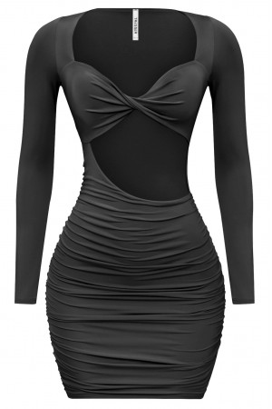LONG SLEEVE CUTOUT MINI DRESS