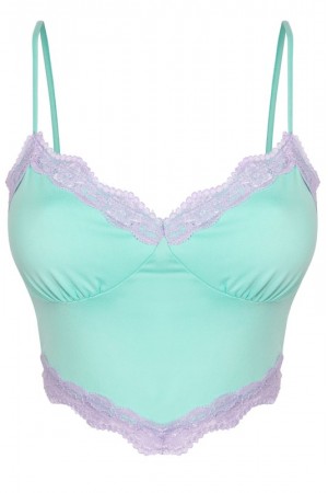 ASYMMETRICAL LACE TRIM CAMI