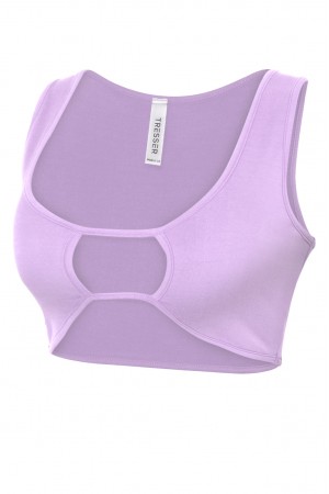 SLEEVELESS TANK CUTOUT CROP TOP