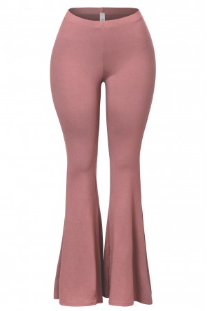 BACK SHIRRING LONG FLARE LEGGING PANTS