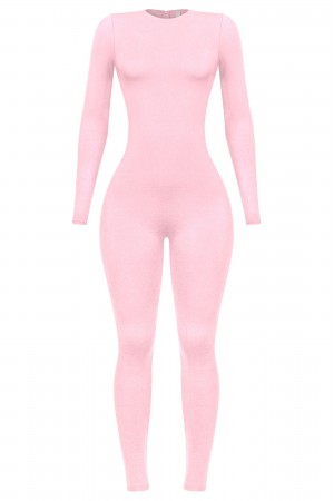 LONG SLEEVE SCOOP NECK FULL LENGTH JUMPSUIT