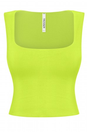 SLEEVELESS SQUARENECK CROP TOP