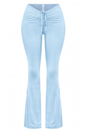 LOW RISE RUCHED FLARE LOUNGE PANTS