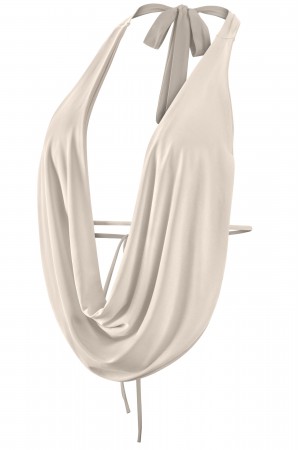 HALTER COWL NECK OPEN BACK TOP