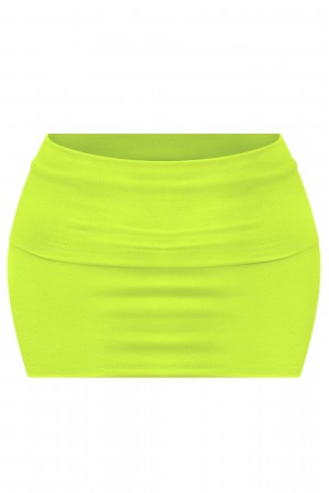 FOLDOVER BASIC SOLID MICRO MINI SKIRT
