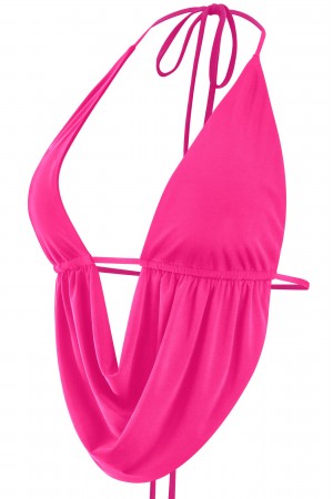 HALTER COWL NECK OPEN BACK TOP