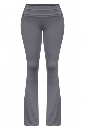 FOLD OVER LONG FLARE CASUAL PANTS