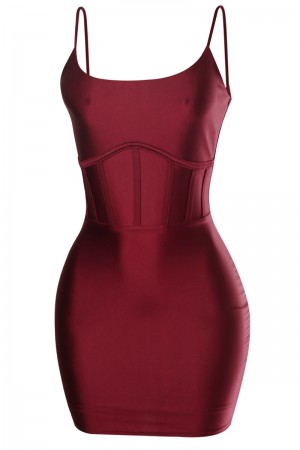 SPAGHETTI STRAP W/ WAIST DETAIL